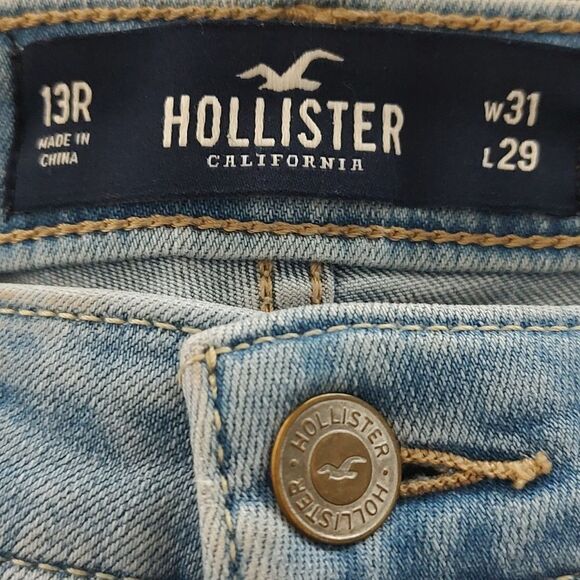 Hollister  Distressed High Rise Super Skinny Shape Love Sz 13R  W 31  L 29 - Picture 6 of 7